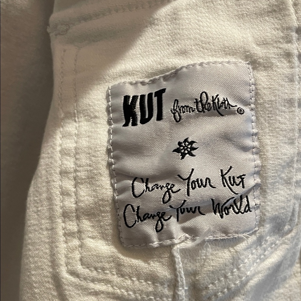 Women's White Denim Jacket by Kut from the Kloth - Picture 7 of 8